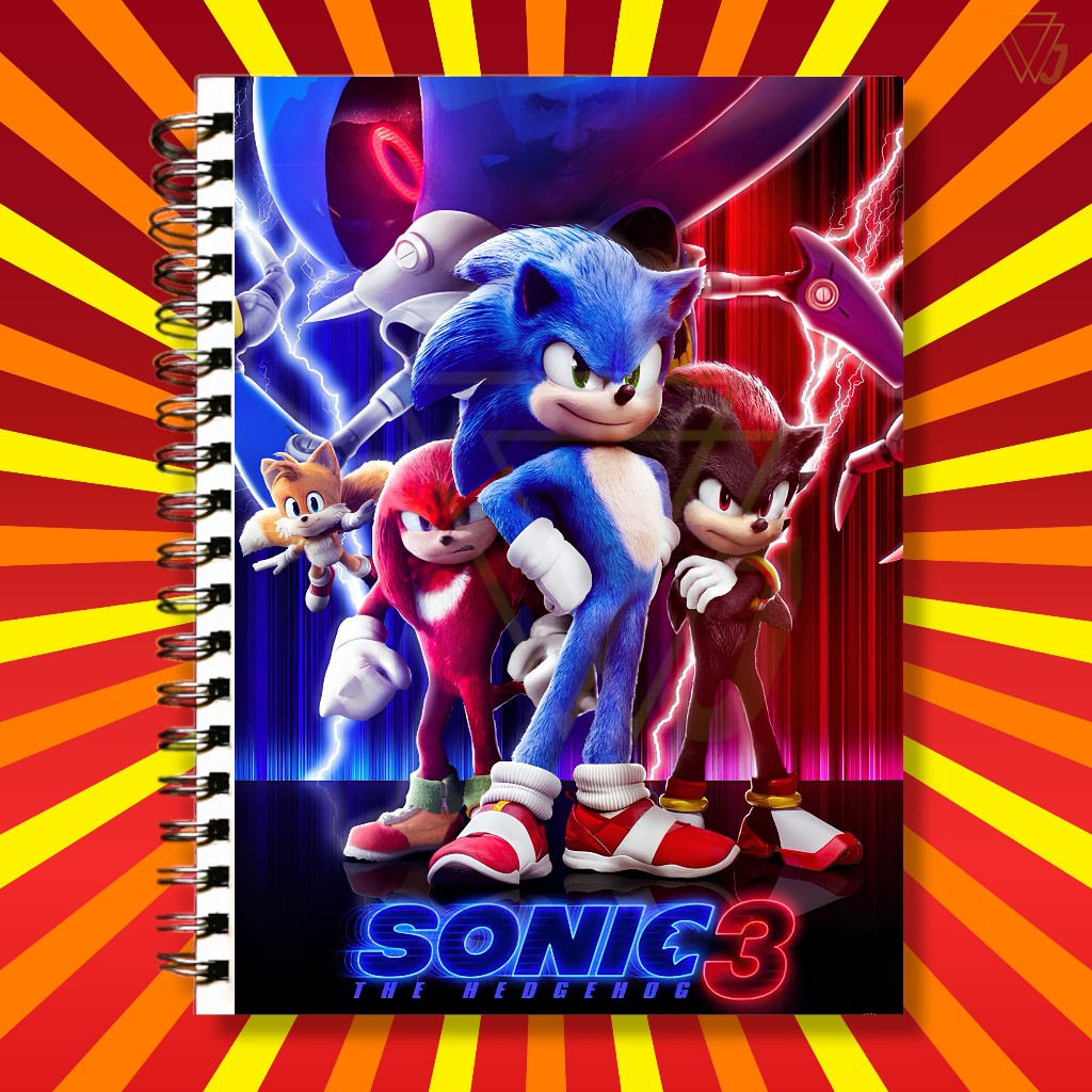 Adesivo Para Capa de Caderno Sonic 3 Top Shadow Excelente Qualidade