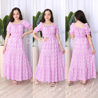 VESTIDO LONGO - VISCOLINO FLORIDO JUVENIL 12/14/16 em Oferta na Shopee