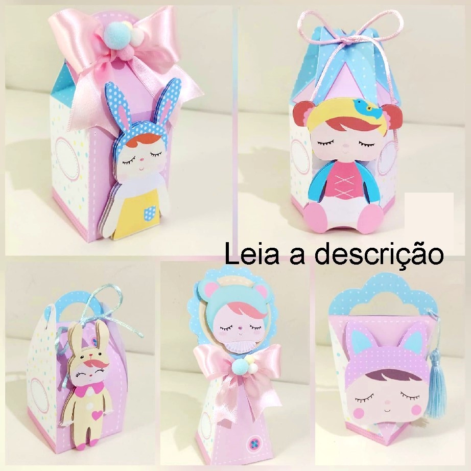 Kit PEGUE E MONTE METOO DOOLS | Lembrancinhas caixinhas personalizadas | festa Aniversário | Com ou Sem Aplique