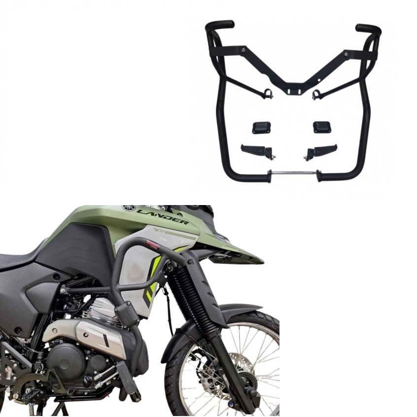 Protetor De Motor e Carenagem com Pedaleira Chapam - Yamaha Lander 250 2019 a 2026