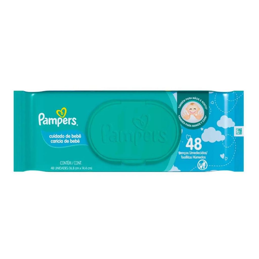 Lenço Umedecido Pampers Cheirinho De Bebê Com 48 Lenços em Oferta na Shopee
