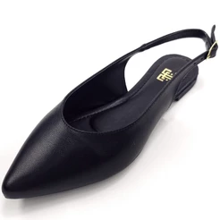Sapatilha Rasteira Sandalia Bico Fino Slingback Feminina Sapato Dia a Dia Social Confortavel