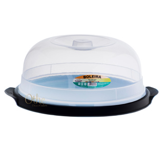 Boleira Redonda Grande com Tampa Porta Bolo Torta Pudim em Plástico Resistente para Festa e Confeitaria em Oferta na Shopee