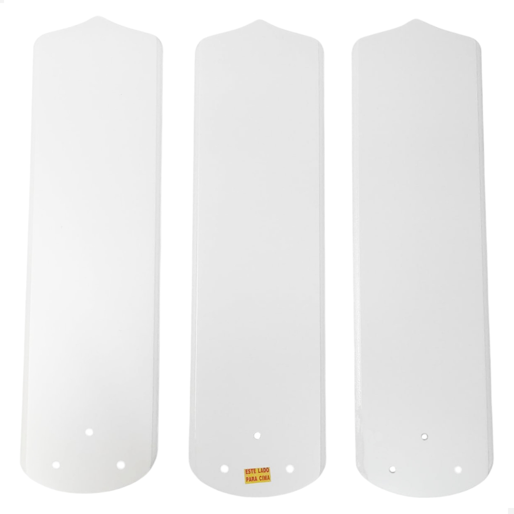 Jogo Hélice Pás Ventilador De Teto Loren Sid branco Lumi M3 Diplomata Rubi Led Pera Tulitha branca