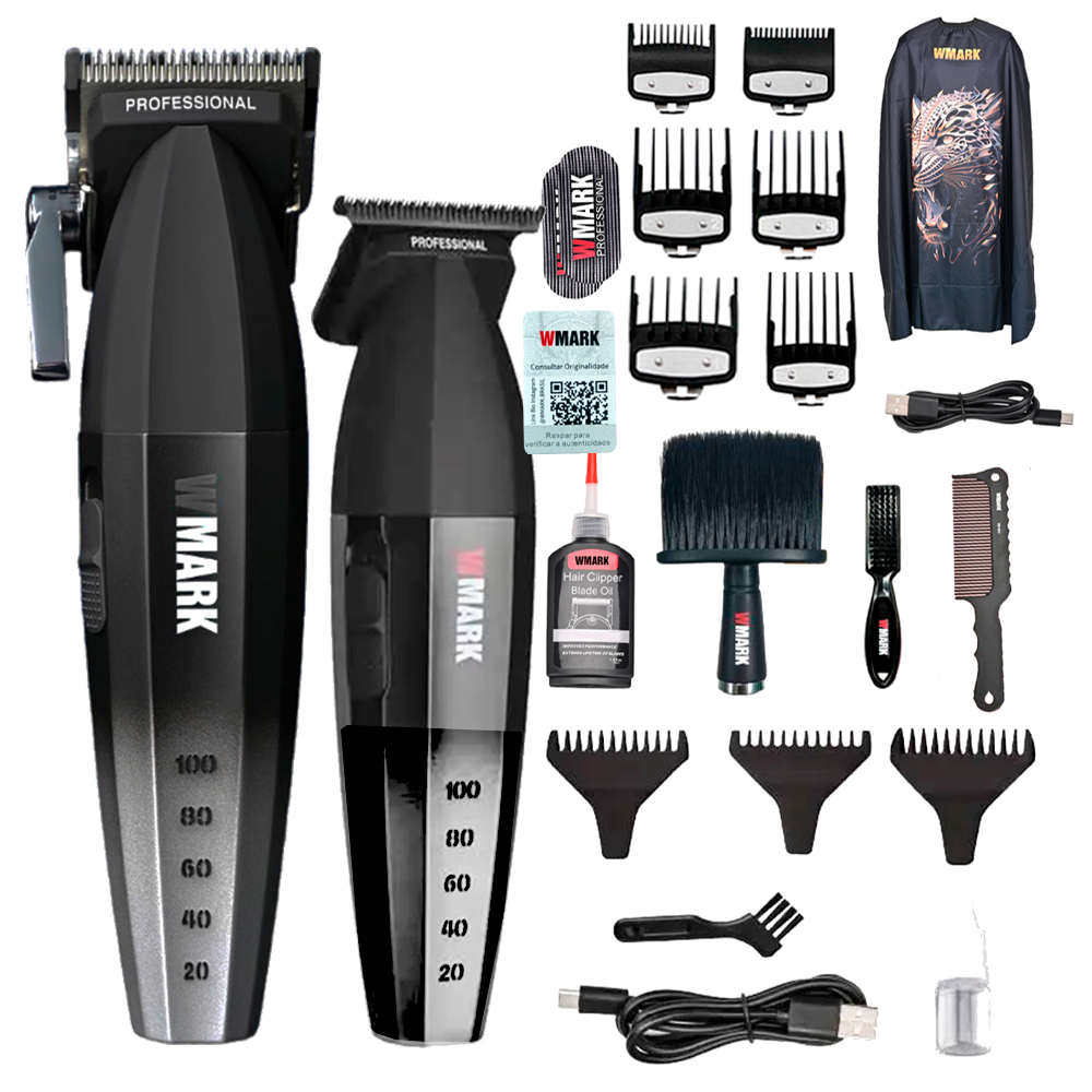 Kit 2 Maquina Wmark Ng 2038 Corte Ng 325 Acabamento Prata em Oferta na Shopee