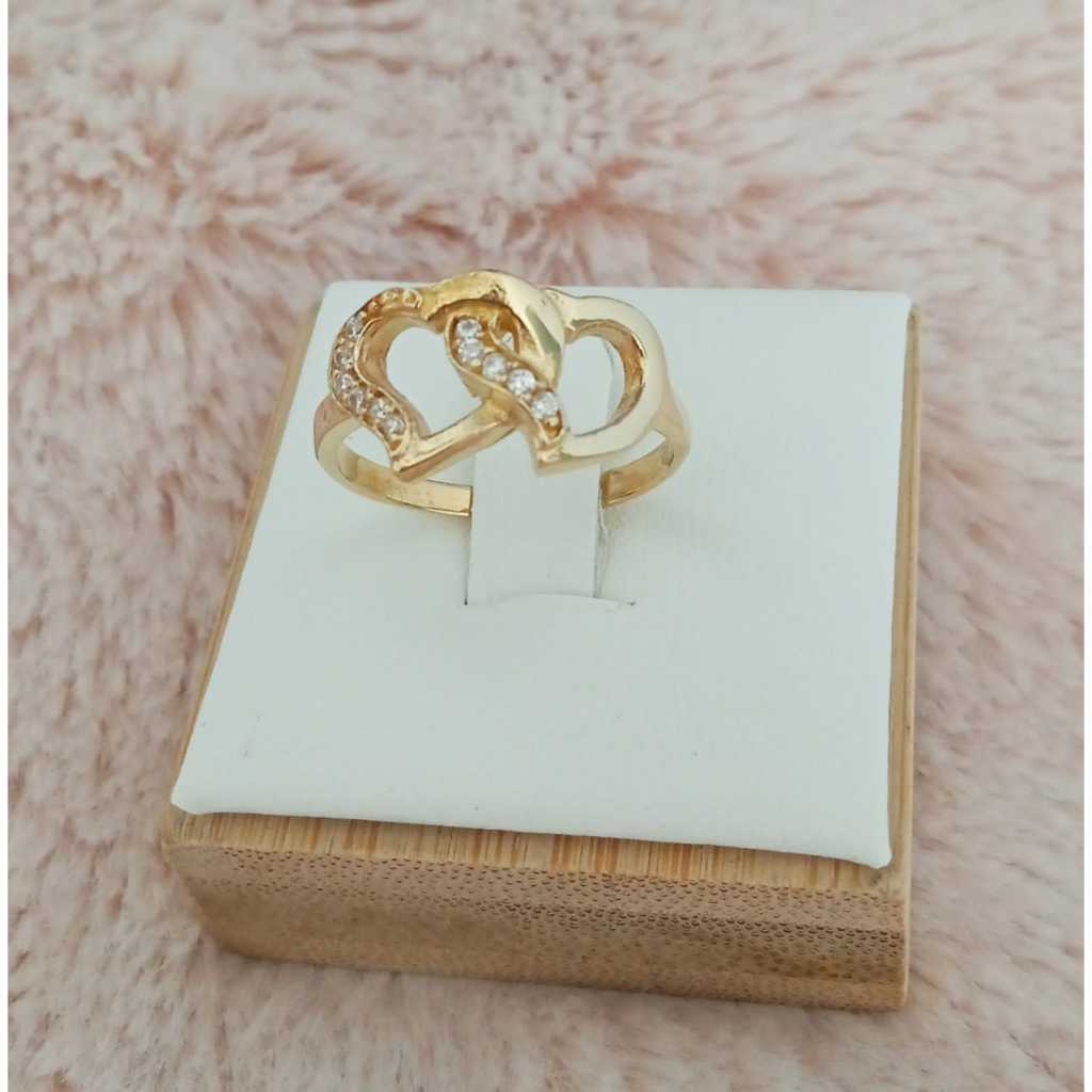 ANEL DE MOEDA ANTIGA CORAÇÃO DUPLO em Oferta na Shopee