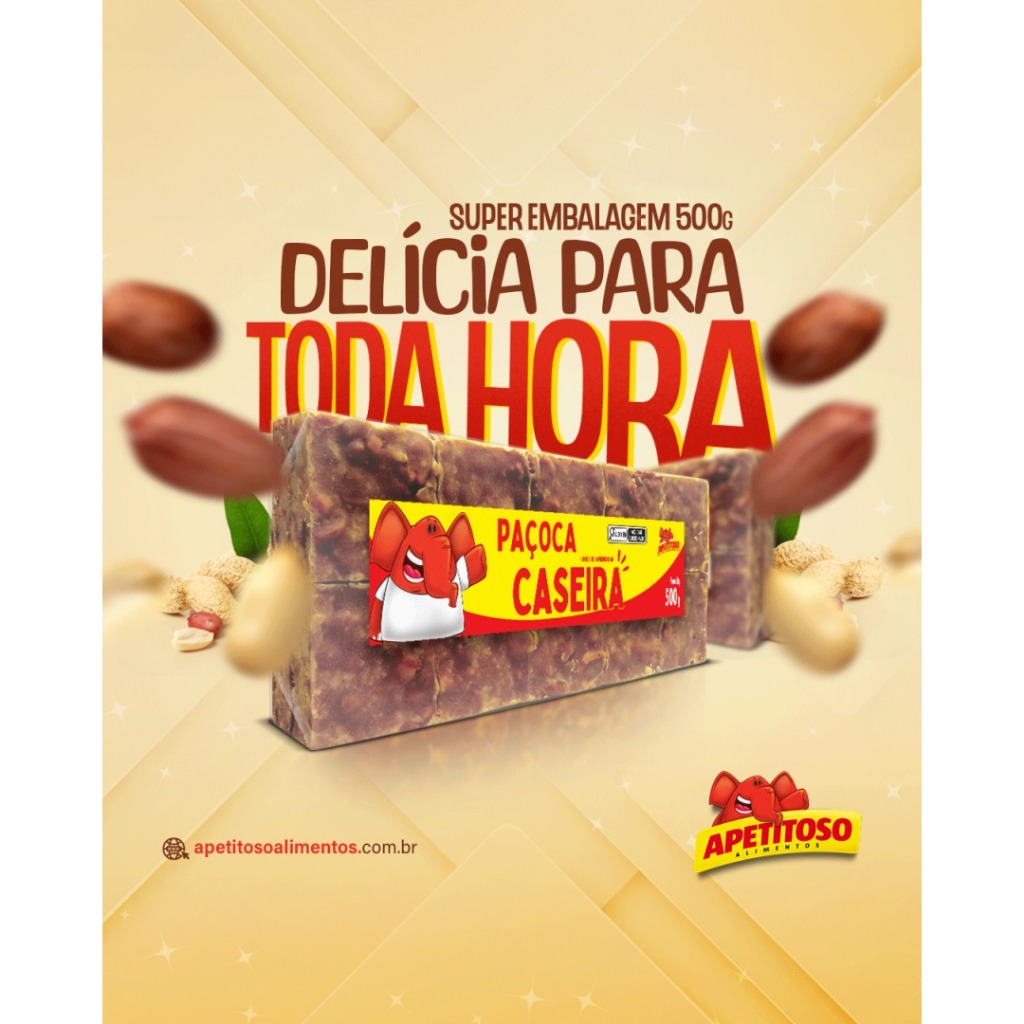 Doce Paçoca Caseira 500g - Sem Glúten