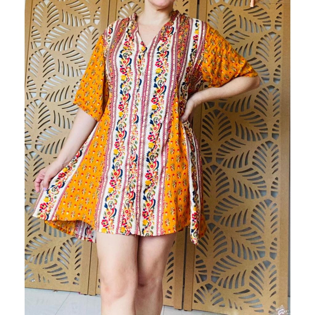 VESTIDO CURTO INDIANO em Oferta na Shopee