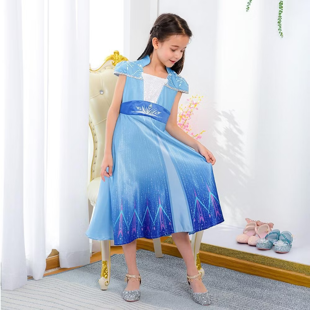 Vestidos Fantasia - Para Festa - Princesa Elsa - Tema  Frozen - Tamanho 110