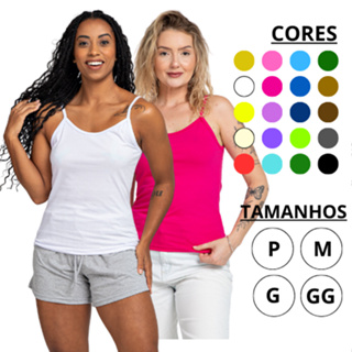 Regata Alcinha Feminina Algodão Várias Cores em Oferta na Shopee