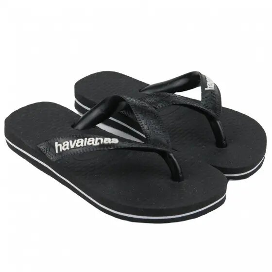 Chinelo Havaianas Logo Filete FC Preto