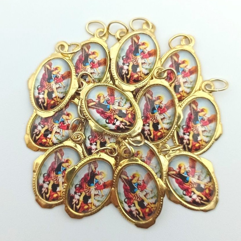 20 Unidades Medalhinha São Miguel Arcanjo - Medalha em Oferta na Shopee