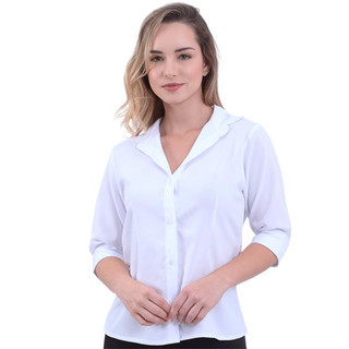 Camisete MANGA 3/4 Camisa Social Feminina Gabardine