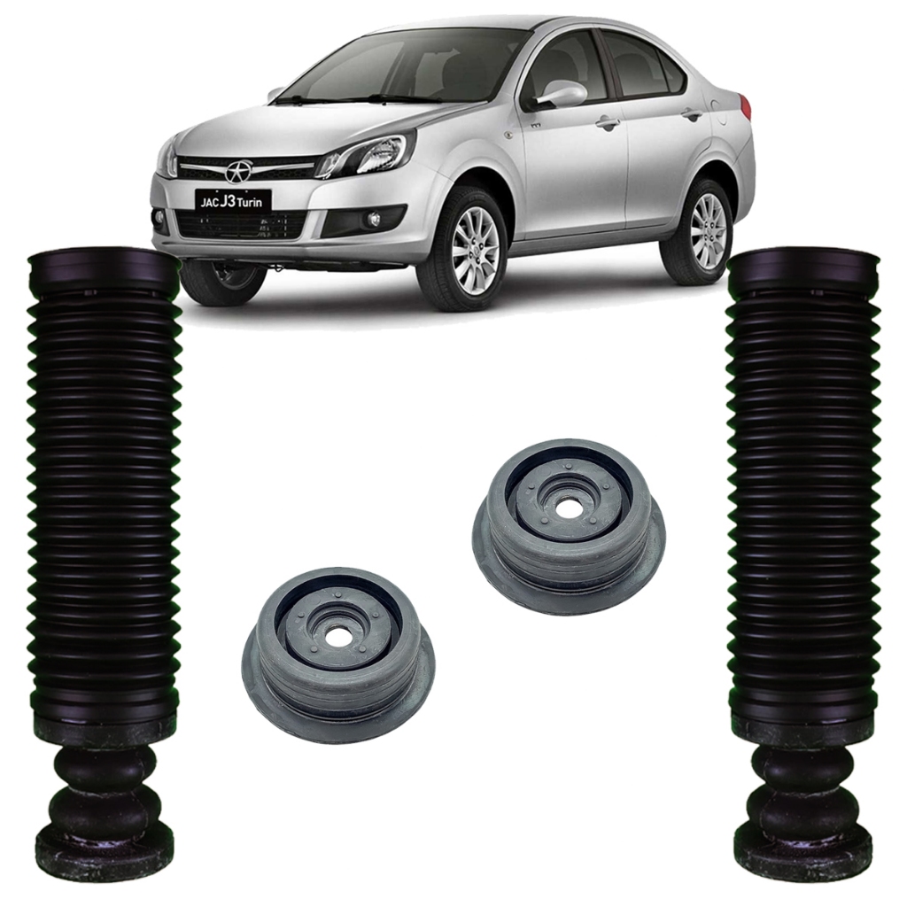KIT COXIM AMORTECEDOR TRASEIRO JAC J3 TURIN 2011 A 2016
