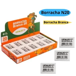 Borracha N°20 Branca Grande Escolar - Leo&Leo