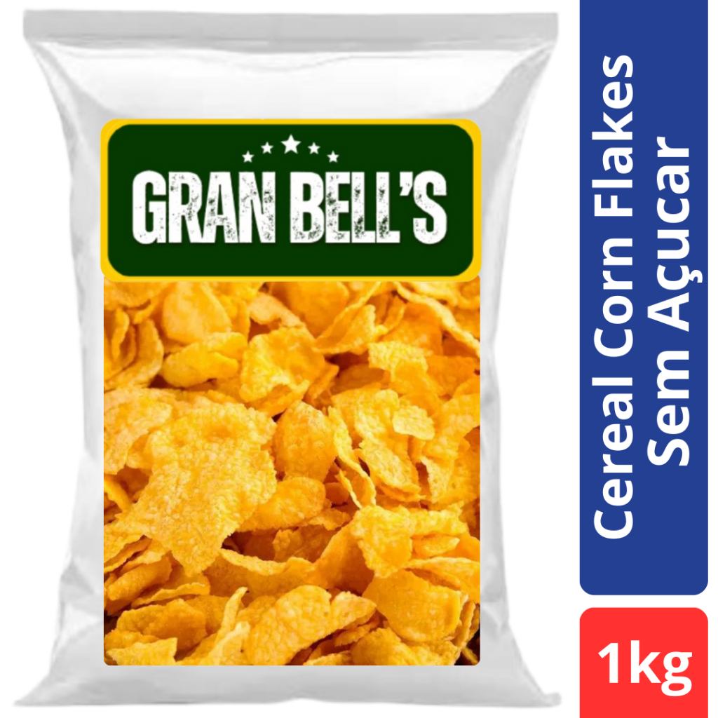 Flocos De Milho Sem Açúcar Cereal Matinal Corn Flakes GRAN BELL'S 1kg