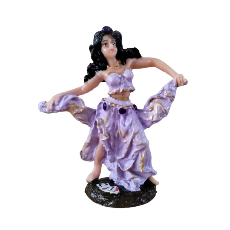 Imagem Cigana roupa lilás 11 cm de altura em resina umbanda candomblé religião
