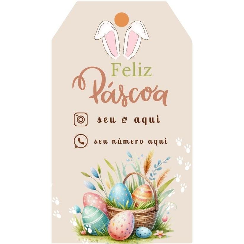 Tags de Páscoa "Frase de Páscoa", Tag para encomenda, Etiqueta de Páscoa em Oferta na Shopee