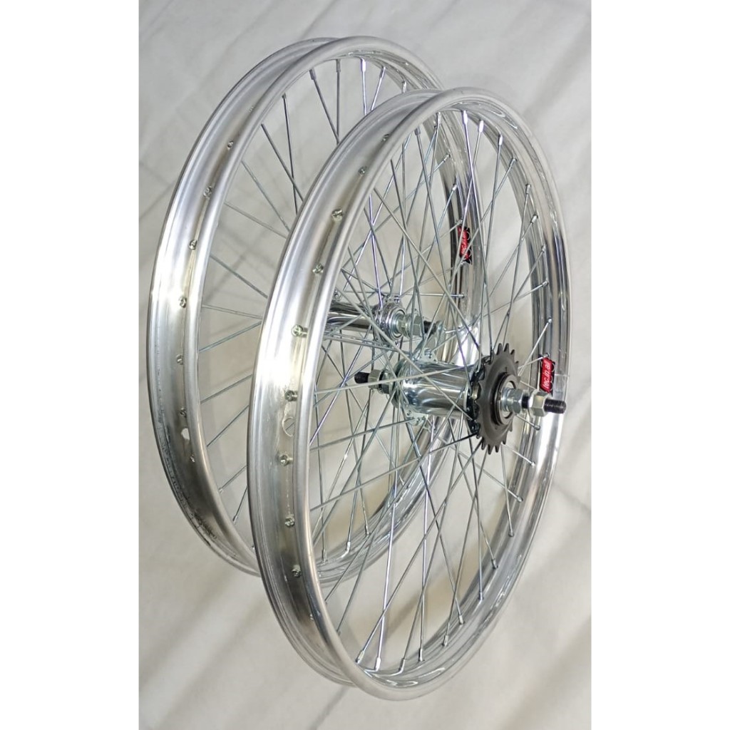 RODAS P/ BICICLETAS MONARETA-BERLINETAS-20X1.75(406)-AROS ALUMÍNIO-PASSEIO/VARÃO(SUECO)-FREIO CONTRA PEDAL-COD.320.915