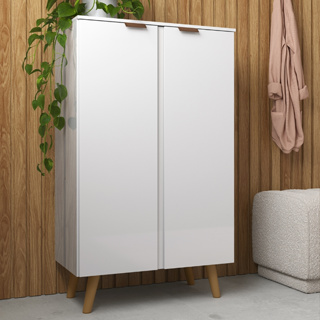 Sapateira Armário Multiuso com 2 Portas e 3 Prateleiras Organizador para Hall e Entrada Tênis Sapato em Oferta na Shopee