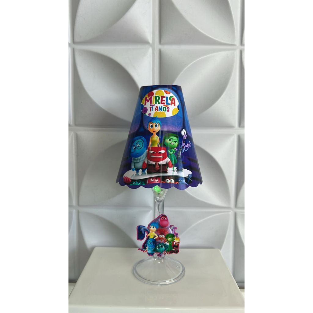 Centro de Mesa Abajur Divertidamente / Kit Festa Abajur personalizado - Divertidamente