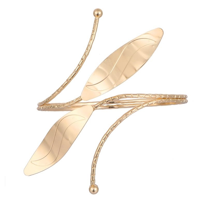 Bracelete De Metal Cobra Folha Para Festa Fantasia Cleópatra — imagem 2 de 2