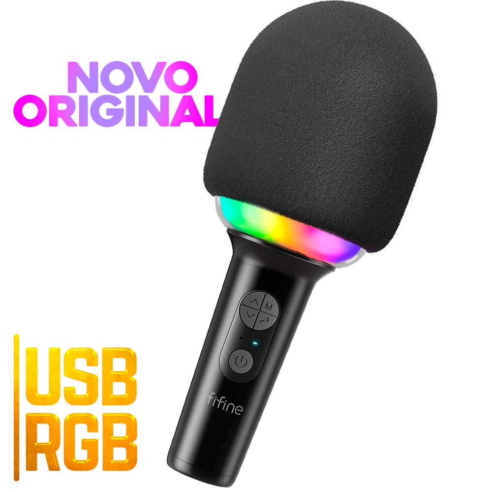 Microfone de karaokê Bluetooth sem fio, microfone de canto, microfone portátil com alto-falante portátil