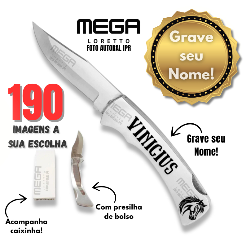 Canivete inox de Bolso Personalizado a Laser com Trava Lâmina Afiada Prisilha Bolso em Oferta na Shopee