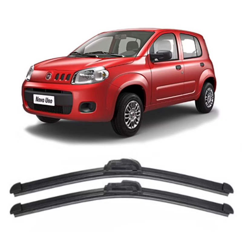 Par de Palhetas para Limpador de Parabrisa Dianteiro Novo Uno Vivace 2011 a 2016 em Oferta na Shopee