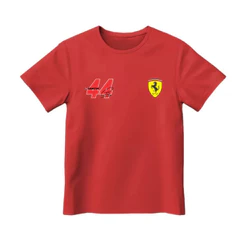 Camisa Camiseta Infantil Unissex Ferrari Lewis Hamilton 100% Algodão