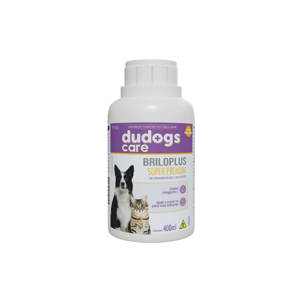 Dudog's Briloplus Suplemento Alimentar Super Premium Omega 3/6 Para Pele e Pelos 400 Ml