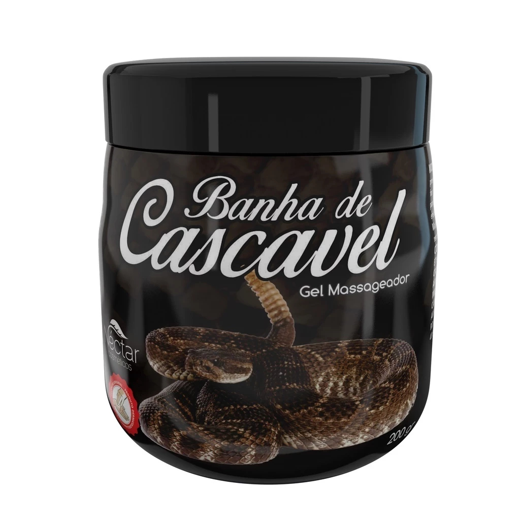 01 Gel Massageador Banha de Cascavel 200g Néctar Cosméticos