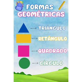 Banner Apoio Pedagógico Formas Geométricas em Oferta na Shopee