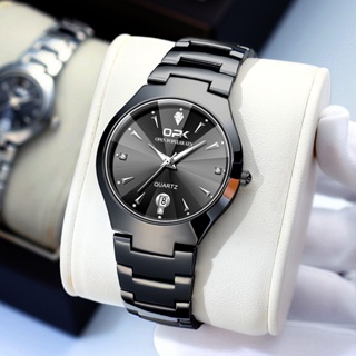 OPK Relógio Masculino A Prova D Água Original Luxo Preto De Aço Quartzo Calendário 8105 em Oferta na Shopee