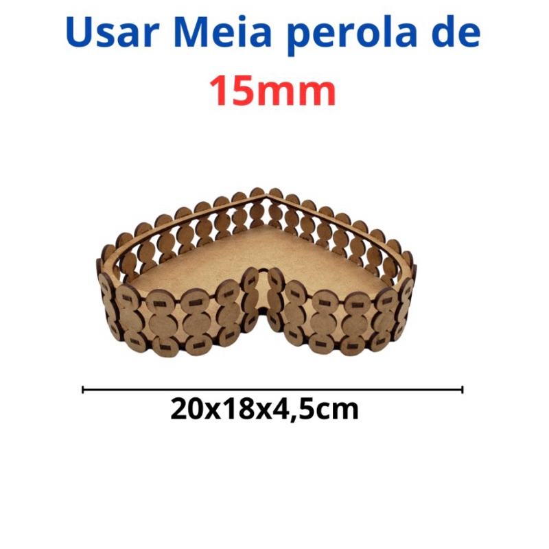 kit bandeja coração P em mdf 6unidades