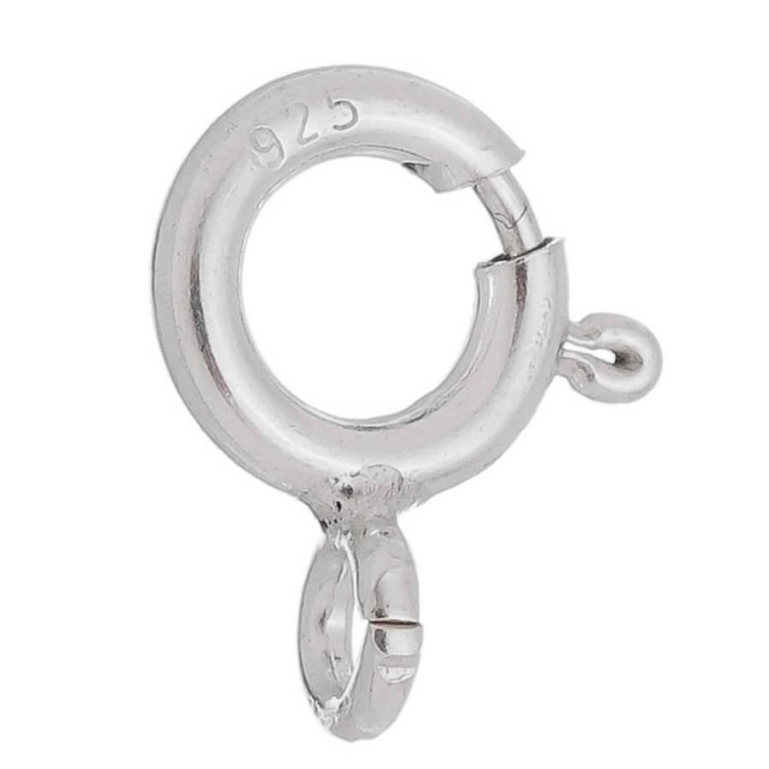 Fecho Para Colares Pulseiras Bóia 5mm Prata Legitima 925