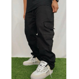 CALÇA CARGO PRETA MASCULINA LARGA 6 BOLSOS UNISSEX SKATE DO P AO GG em Oferta na Shopee