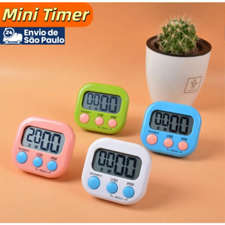 Mini Timer Temporizador de Cozinha com Ímã de Geladeira Números Grandes Temporizador de Movimento em Oferta na Shopee