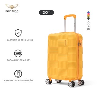 Mala de Bordo 10KG mala Série Macaron Expansível Giratória 360°  SANTINO（Em estoque） - MZV503P em Oferta na Shopee