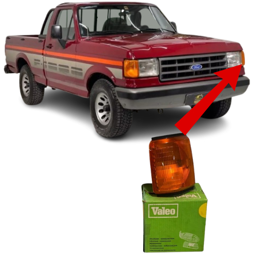 Pisca Seta Ford F1000 Cibiê Valeo Original 93 / 97 Âmbar LADO ESQUERDO 600055