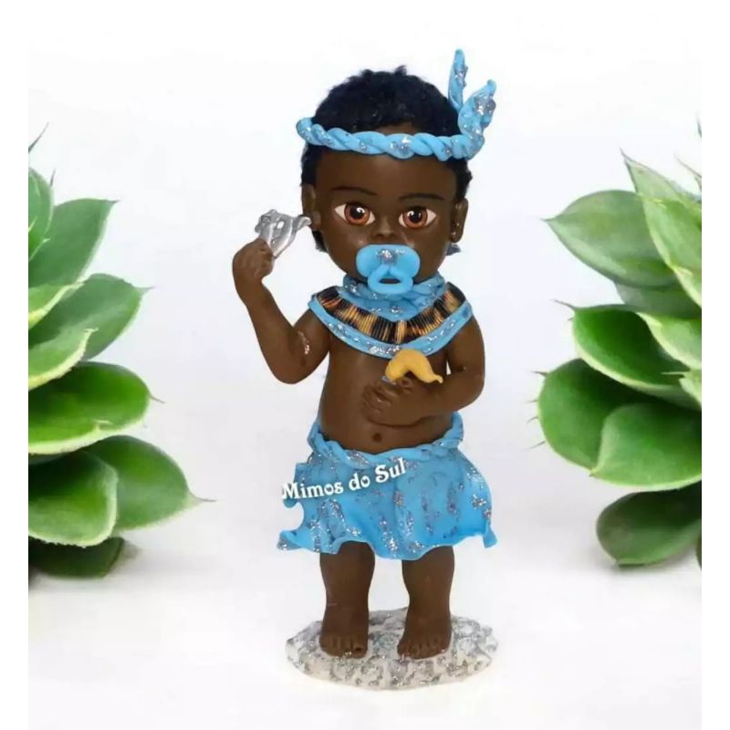 Orixá Oxóssi bebê 14cm Erês Ibejis / Mimos Do Sul