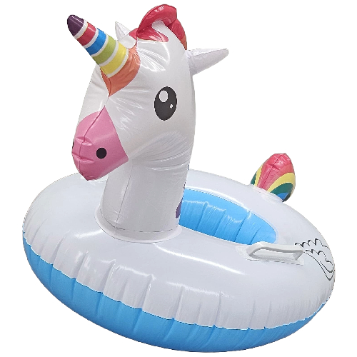 Boia Inflável 3D Unicórnio Com Assento e Apoio para os Pés - Resistente - Certificado Inmetro em Oferta na Shopee