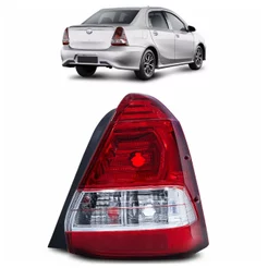 Lanterna Traseira Etios Sedan 2013 2014 2015 2016 2017 2018 Bicolor Lente Lisa Acrilico