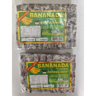 kit Doce Bananada Cristalizada Mariola com 2 pacotes. em Oferta na Shopee