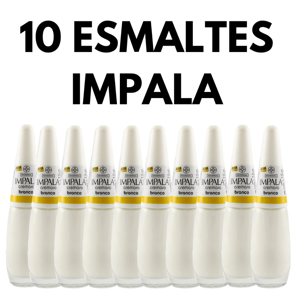 Kit de Esmaltes Impala Branco Cremoso Tons Claros Clarinhos Manicure Atacado em Oferta na Shopee