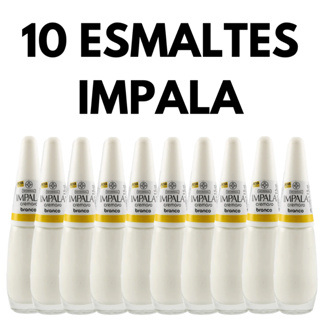 Kit de Esmaltes Impala Branco Cremoso Tons Claros Clarinhos Manicure Atacado em Oferta na Shopee