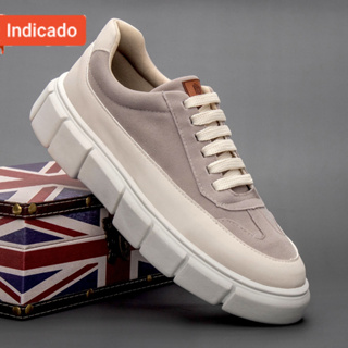 Tenis Oversize Plataforma Nude Preto Melburk Sneaker Masculino Casual Sola Alta Couro Liso Estilo em Oferta na Shopee
