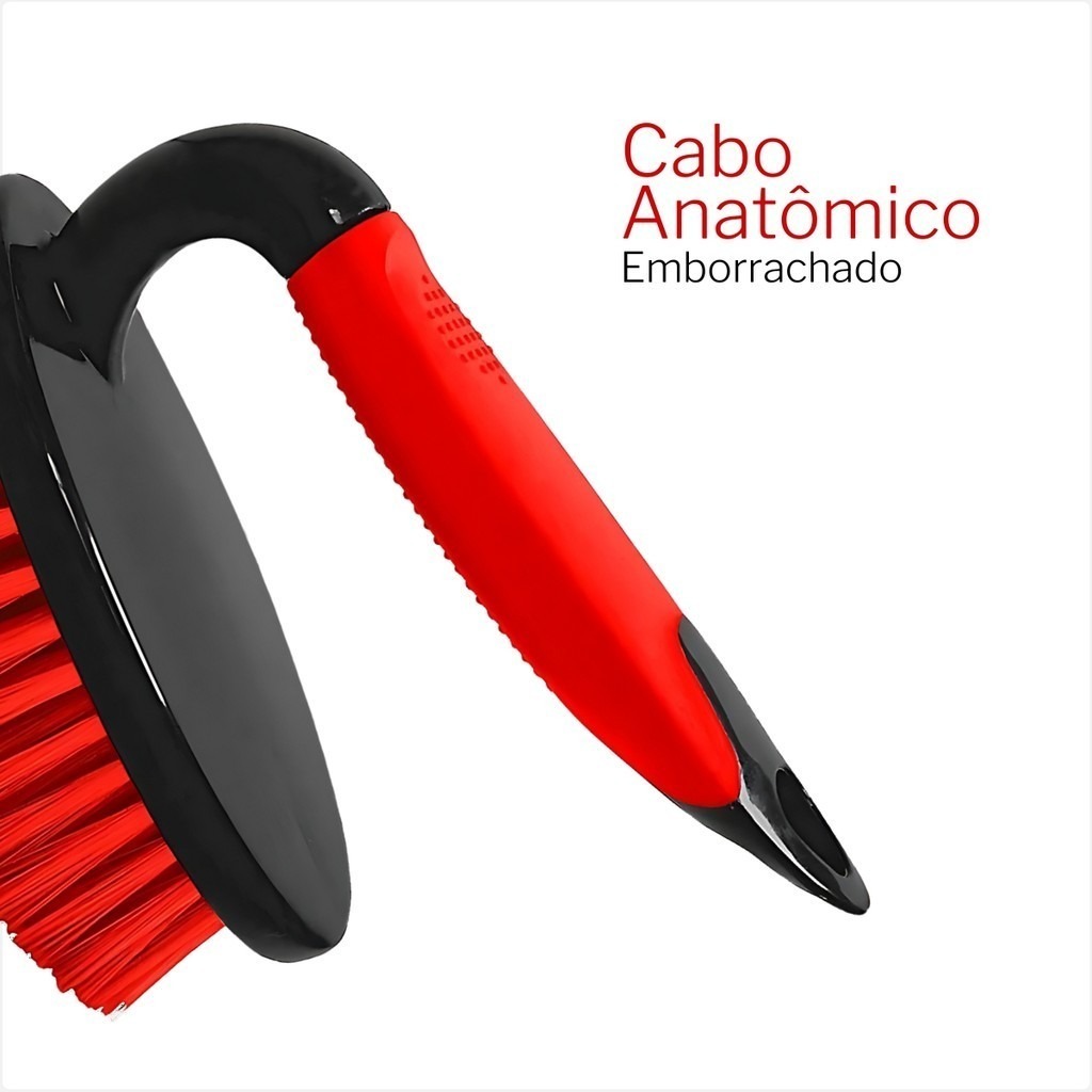 Escovao Multiuso Tam Unico Vermelho/ Cinza Líder · foto 2