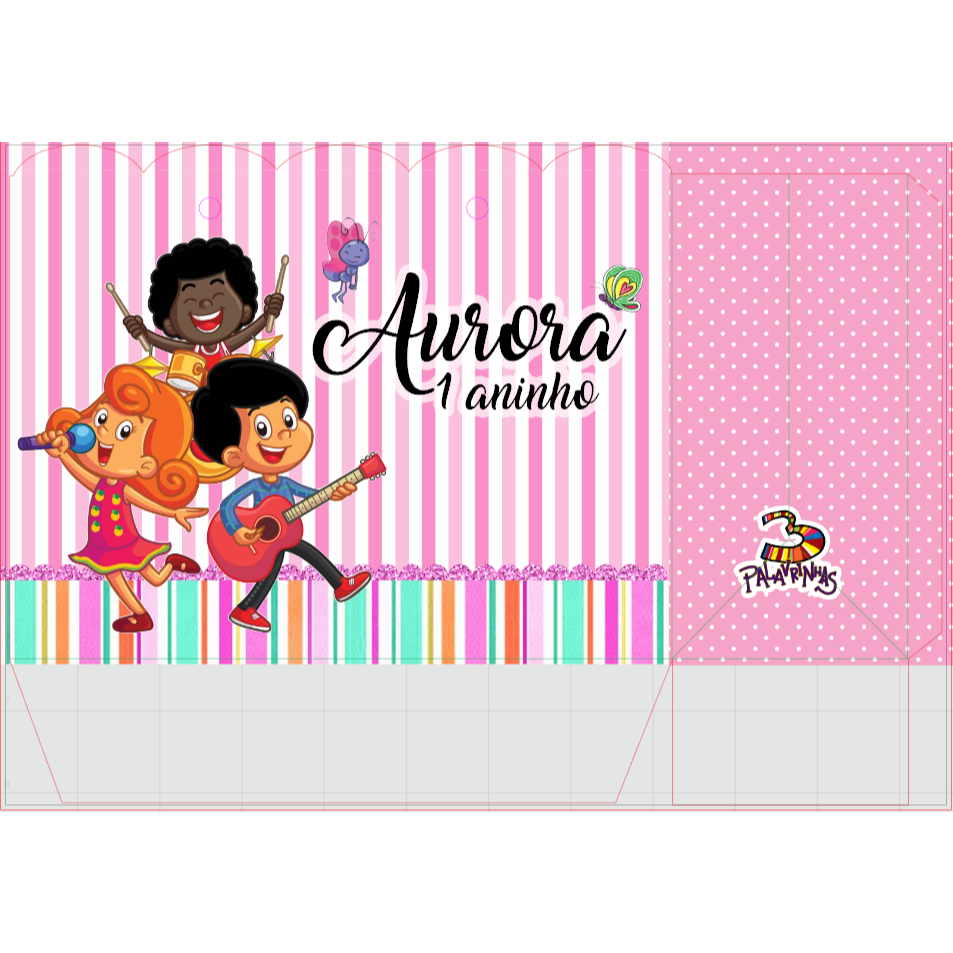 Sacolinha Personalizada 3 palavrinhas lembrancinha aniversário guloseimas surpresa