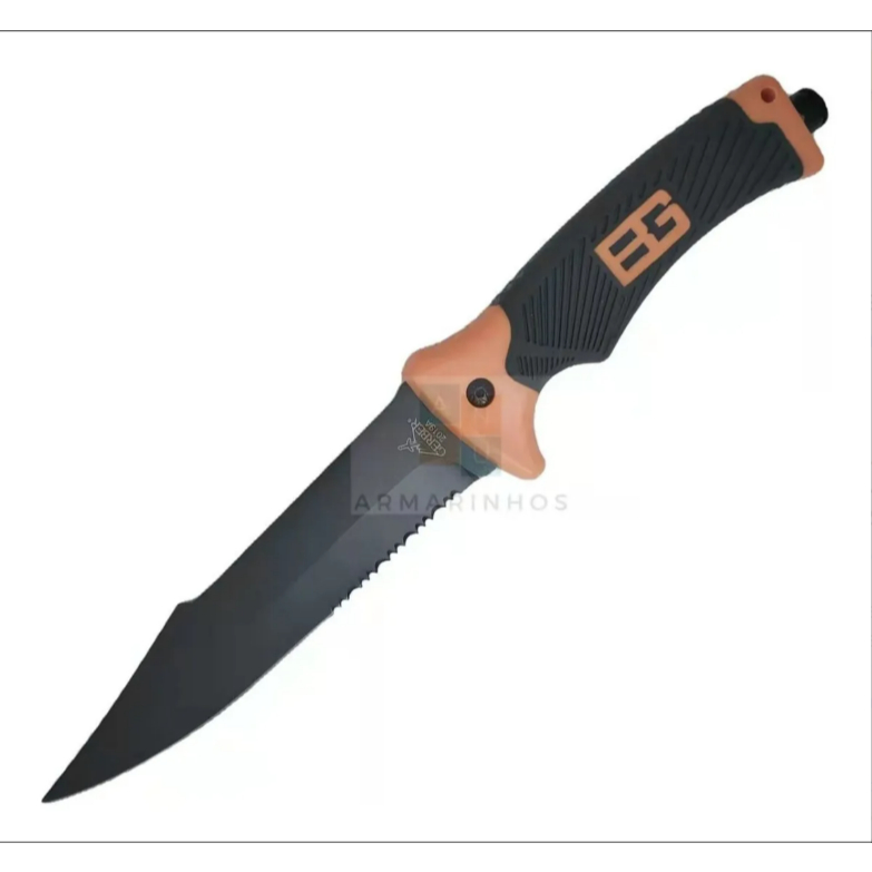 Faca Pesca com churrasco ao ar livre Com Quebra Vidro Com Cabo Em Fibra de Vidro Emborrachado M-1279 em Oferta na Shopee